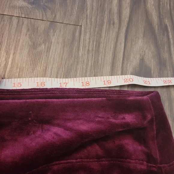 Talbots Womens Luxe Velour High Waist Leggings Size 3X Burgundy Pull On NEW - Picture 7 of 10